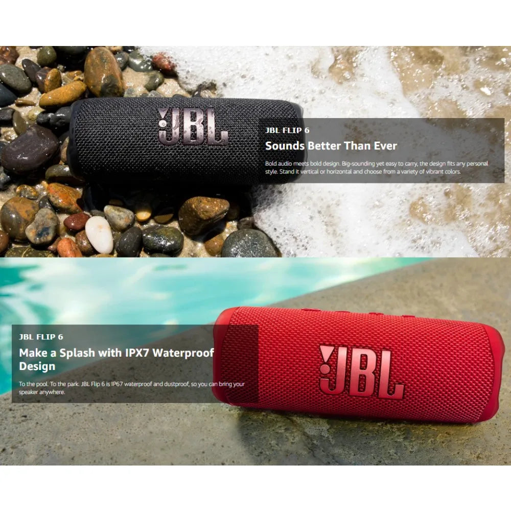 FLIP 6 High Quality Wireless Bluetooth Speaker Powerful Bass Waterproof Dustproof Outdoor Travel Portable Audio FLIP6